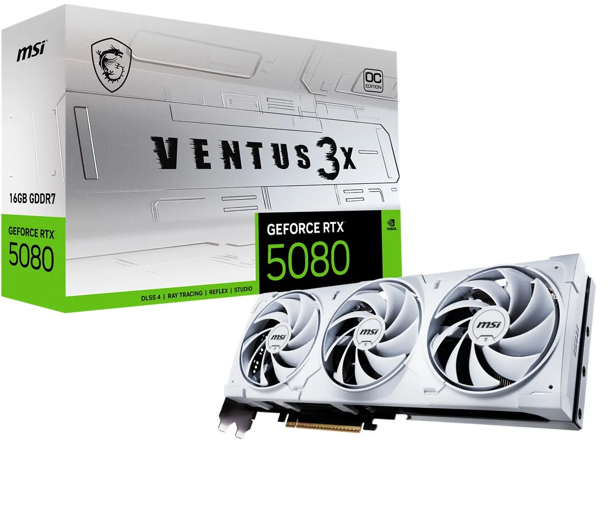 MSI GEFORCE RTX 5080 16G VENTUS 3X OC WHITE