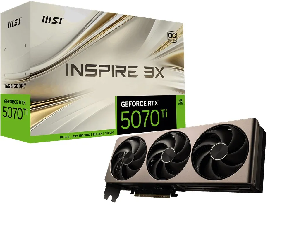 MSI GEFORCE RTX 5070 TI 16G INSPIRE 3X OC 256BIT