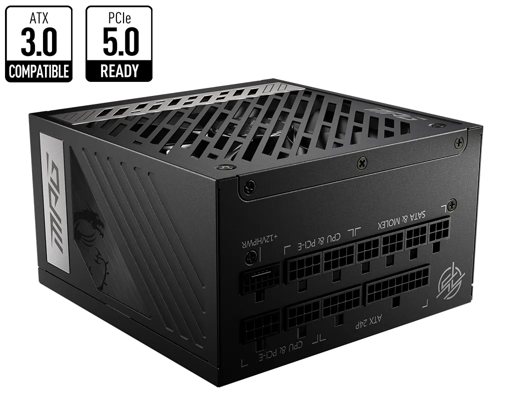 MSI MPG A1000G PCIE5 1000W 80+ GOLD POWER SUPPLY