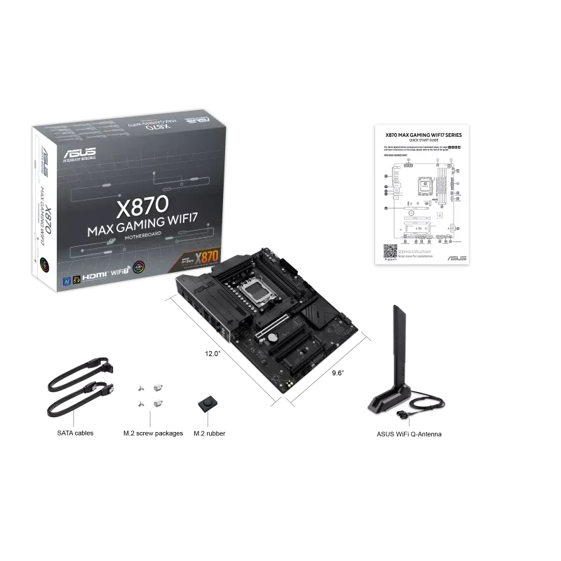 ASUS X870 MAX GAMING WIFI7 AMD AM5 DDR5 ANAKART