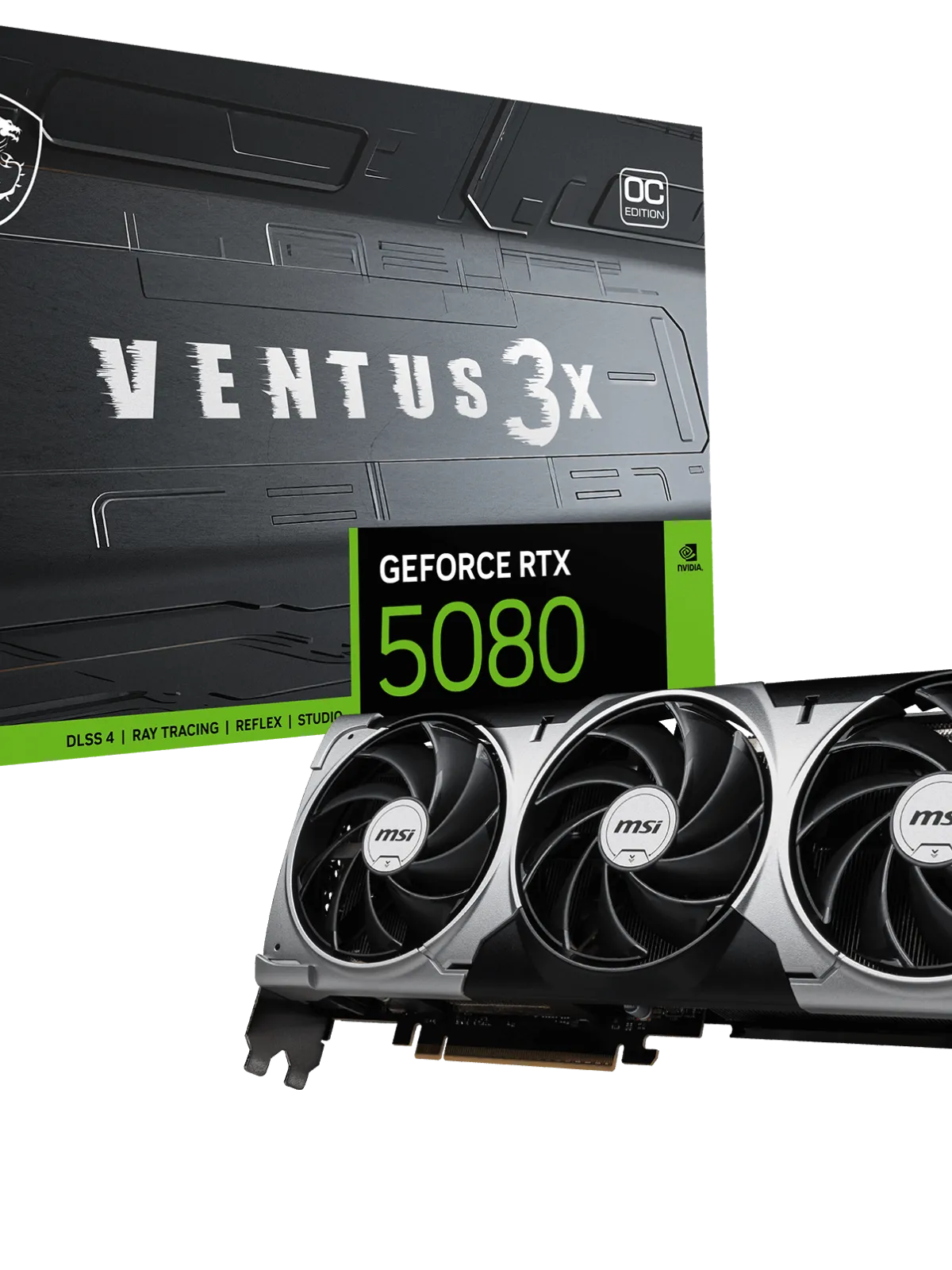 MSI VGA GEFORCE RTX 5080 16G VENTUS 3X OC RTX5080 16GB GDRR7 256 B DX12 PCIE 5.0 X16 (3XDP 1XHDMI)