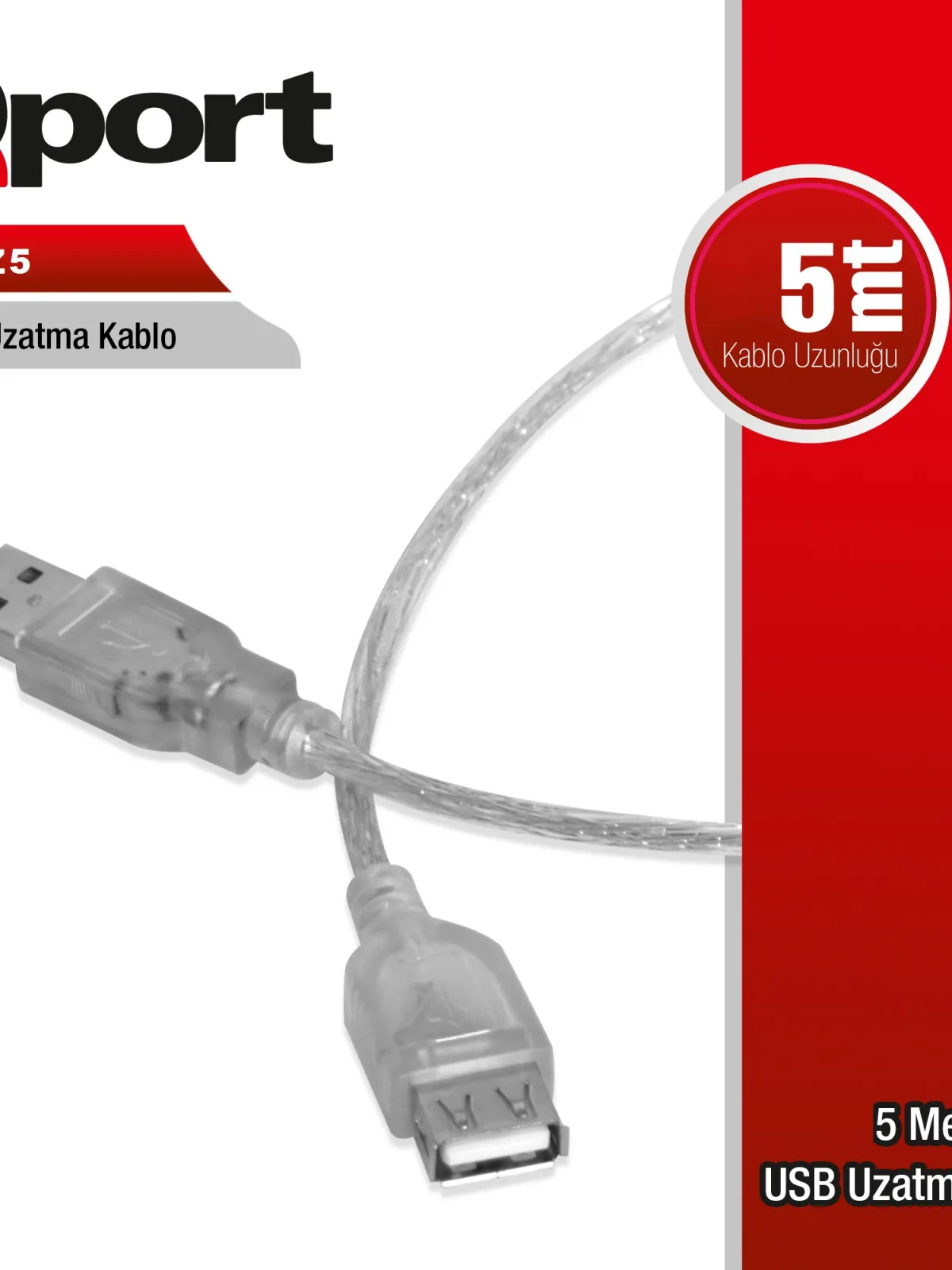 QPORT Q-UZ5 5MT USB UZATMA KABLOSU