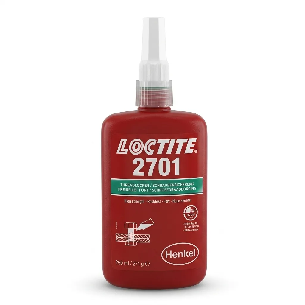 Loctite 2701 Vida Gevşemezlik İlacı - Yüksek Mukavemetli Yeşil 250 ml (Orijinal Henkel)