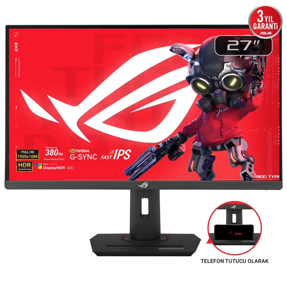 27" ASUS ROG STRIX XG279CNS 1MS 380HZ FHD FREESYN MONITOR