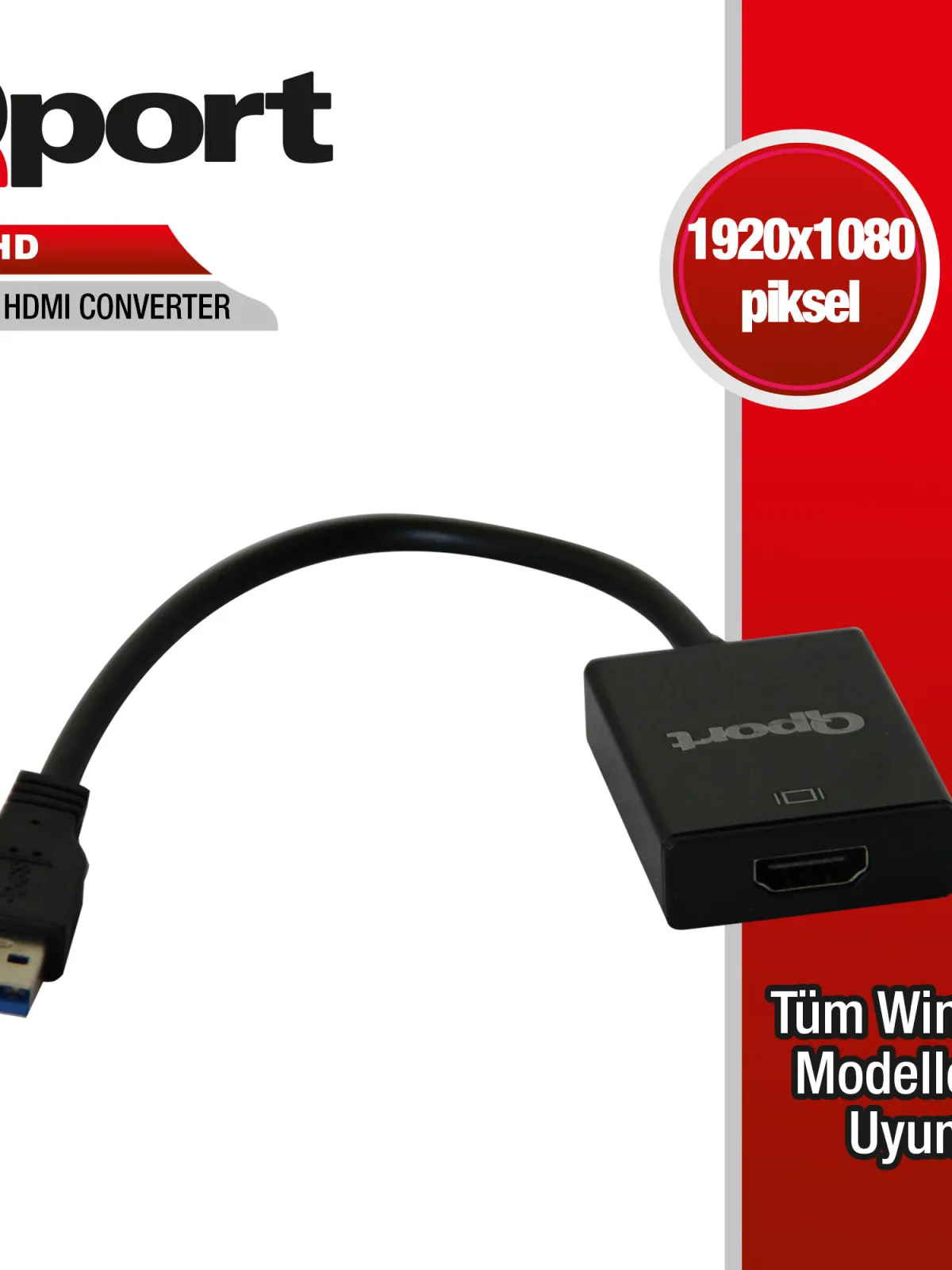 QPORT Q-UHD USB3.0 TO HDMI CEVIRICI