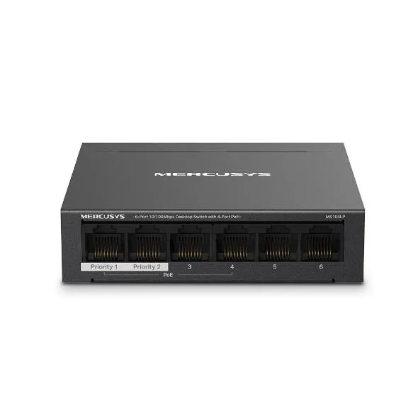 MERCUSYS MS106LP 4 PORT 10/100 POE+2PORT 10/100 SW