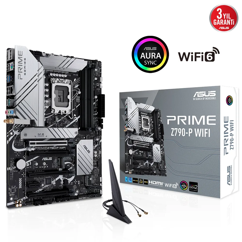 ASUS PRIME Z790-P WiFİ 7200Mhz(OC) DDR5 M.2 ATX 1700p