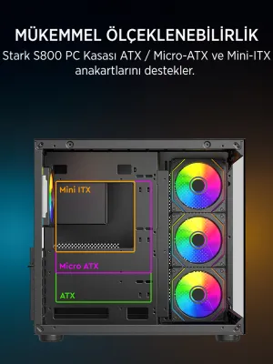 JAMES DONKEY STARK S800 4X ARGB BLACK KASA 750W