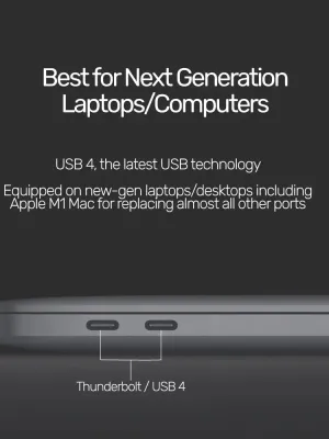 UNITEK USB4 THUNDERBOLT KABLO 0.8MT(C14100BK-0.8M)