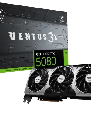 MSI VGA GEFORCE RTX 5080 16G VENTUS 3X OC RTX5080 16GB GDRR7 256 B DX12 PCIE 5.0 X16 (3XDP 1XHDMI)