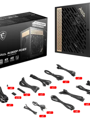 MSI MEG AI1300P PCIE5 1300W 80+ PLATINUM PSU