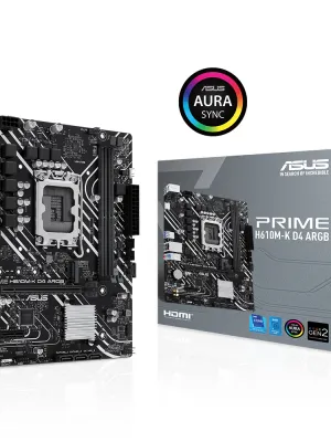 ASUS PRIME H610M-K D4 ARGB DDR4 3200MHZ MATX