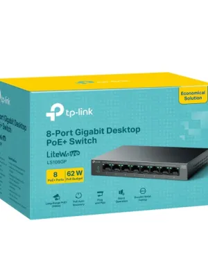 TP-LINK LS108GP 8PORT GIGABIT DESKTOP SWITCH