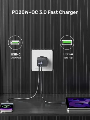 Unitek 20W Hızlı Şarj Adaptörü 1*USB-C (P1124ABK-EU)