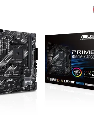 ASUS PRIME B550M-K ARGB DDR4 5100MHz mATX M.2 AMD HDMI DP AM4