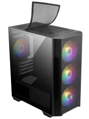 MSI MAG FORGE M100R 4X120mm ARGB mATX GAMING KASA
