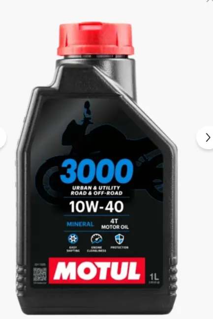 Ürün Motul 3000 4T 10W-40 Mineral Motosiklet Motor Yağı 1 Litre Görsel