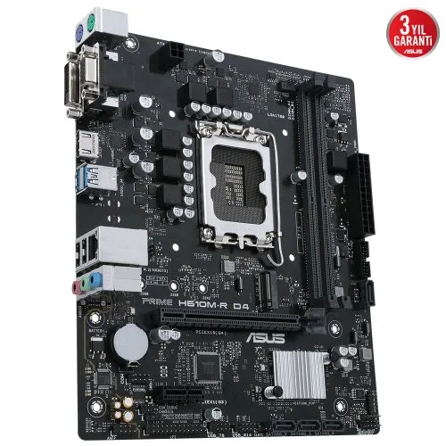 Ürün ASUS PRIME H610M-R D4-SI  DDR4 3200(OC) HDMI VGA 1700p mATX Görsel