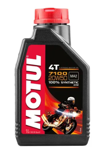 Ürün Motul 7100 4T 20W-50 %100 Tam Sentetik Ester Motosiklet Motor Yağı 1 Litre Görsel
