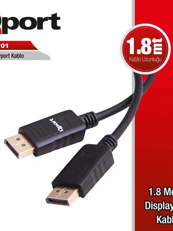 Ürün QPORT Q-DP01 1.8M DISPLAY PORT KABLO Görsel