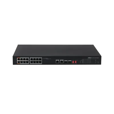 Ürün DAHUA PFS3218-16ET-135 16 PORT 16XFE-2XGE-2XGE/SFP 135W YÖNETİLEMEZ POE SWİTCH Görsel