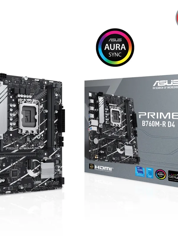 Ürün ASUS PRIME B760M-R D4 INTEL B760 SOKET 1700 DDR4 Görsel