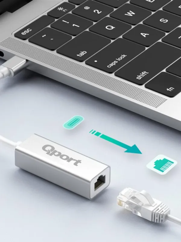 Ürün QPORT Q-TR45 TYPE-C TO RJ45 ETHERNET CEVIRICI Görsel