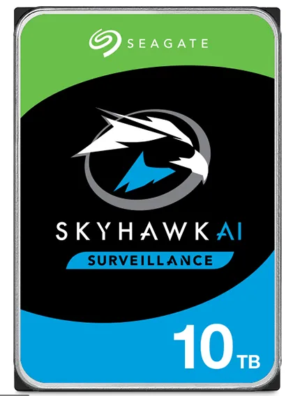 Ürün 10TB SEAGATE SKYHAWK AI 256MB 7200Rpm 7/24 ST10000VE001 Görsel