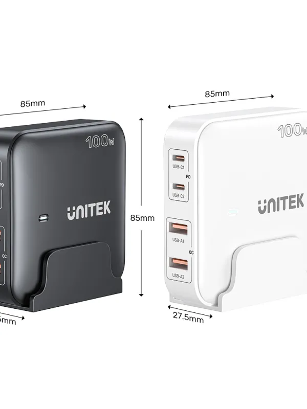Ürün Unitek 100W Masaüstü GAN Şarj İstasyonu Beyaz (P1229AWH) Görsel