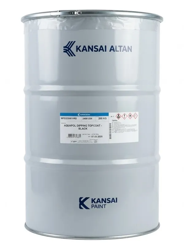 Ürün Kansai Altan Aquapol Dipping Topcoat - Su Bazlı Daldırma Son Kat Boya (Siyah) 200 KG Görsel