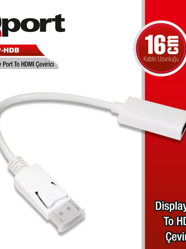 Ürün QPORT Q-DP-HDB DISPLAYPORT TO HDMI ÇEVİRİCİ Görsel