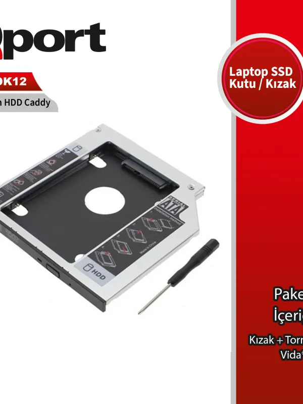 Ürün QPORT Q-HDK12 2.5" HDD/SSD UYUMLU CEVIRICI 12.7" KIZAK Görsel