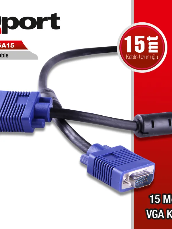 Ürün QPORT Q-VGA15 15 PİN VGA KABLO 15 MT Görsel